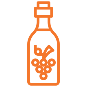 Your label vinegar bottle icon orange