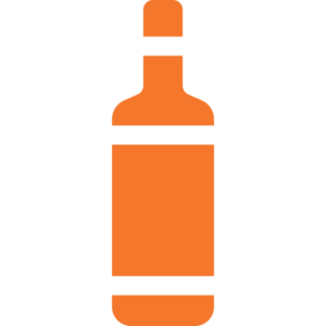 Your label wine bottle icon orange