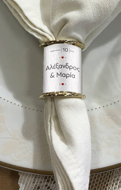 Your label wedding ring handkerchief with label